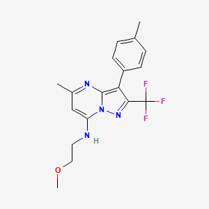 N-(2-methoxyethyl)-5-methyl-3-(4-methylphenyl)-2-(trifluoromethyl)pyrazolo[1,5-a]pyrimidin-7-amine