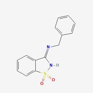 1,2-Benzisothiazol-3-amine, N-(phenylmethyl)-, 1,1-dioxide