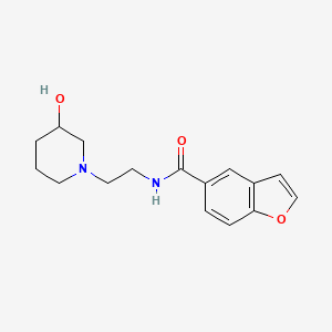 molecular formula C16H20N2O3 B6064104 N-[2-(3-hydroxy-1-piperidinyl)ethyl]-1-benzofuran-5-carboxamide trifluoroacetate (salt) 