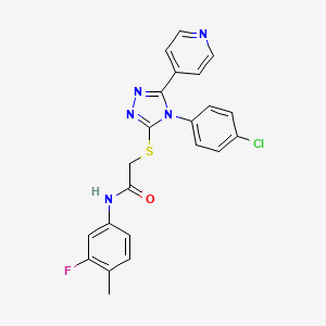 2-{[4-(4-chlorophenyl)-5-(pyridin-4-yl)-4H-1,2,4-triazol-3-yl]sulfanyl}-N-(3-fluoro-4-methylphenyl)acetamide