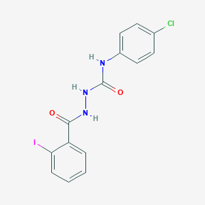 molecular formula C14H11ClIN3O2 B6064127 N-(4-chlorophenyl)-2-(2-iodobenzoyl)hydrazinecarboxamide 