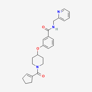 3-{[1-(1-cyclopenten-1-ylcarbonyl)-4-piperidinyl]oxy}-N-(2-pyridinylmethyl)benzamide