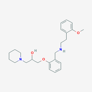 molecular formula C24H34N2O3 B6064151 1-[2-({[2-(2-methoxyphenyl)ethyl]amino}methyl)phenoxy]-3-(1-piperidinyl)-2-propanol 