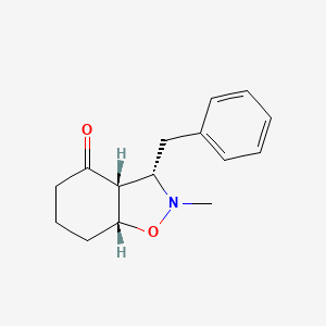 molecular formula C15H19NO2 B606417 1,2-Benzisoxazol-4(2H)-one, hexahydro-2-methyl-3-(phenylmethyl)-, (3R,3aS,7aS)-rel- CAS No. 152538-59-5