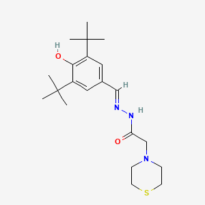 molecular formula C21H33N3O2S B6064232 N'-(3,5-di-tert-butyl-4-hydroxybenzylidene)-2-(4-thiomorpholinyl)acetohydrazide 