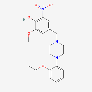 4-[[4-(2-Ethoxyphenyl)piperazin-1-yl]methyl]-2-methoxy-6-nitrophenol