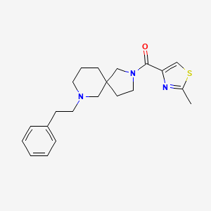 2-[(2-methyl-1,3-thiazol-4-yl)carbonyl]-7-(2-phenylethyl)-2,7-diazaspiro[4.5]decane