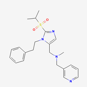 1-[2-(isopropylsulfonyl)-1-(2-phenylethyl)-1H-imidazol-5-yl]-N-methyl-N-(3-pyridinylmethyl)methanamine