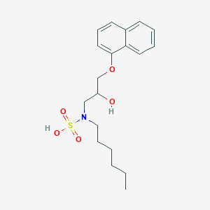 molecular formula C19H27NO5S B6064298 Hexyl-(2-hydroxy-3-naphthalen-1-yloxypropyl)sulfamic acid 