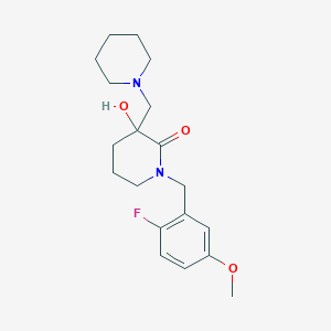 1-(2-fluoro-5-methoxybenzyl)-3-hydroxy-3-(1-piperidinylmethyl)-2-piperidinone