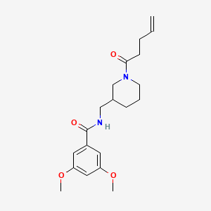 3,5-dimethoxy-N-{[1-(4-pentenoyl)-3-piperidinyl]methyl}benzamide