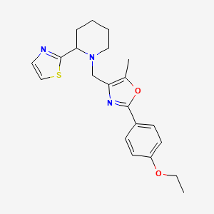 2-(4-Ethoxyphenyl)-5-methyl-4-[[2-(1,3-thiazol-2-yl)piperidin-1-yl]methyl]-1,3-oxazole