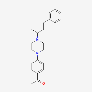 molecular formula C22H28N2O B6064358 1-[4-[4-(4-Phenylbutan-2-yl)piperazin-1-yl]phenyl]ethanone 