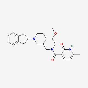 molecular formula C25H33N3O3 B6064361 N-{[1-(2,3-dihydro-1H-inden-2-yl)-3-piperidinyl]methyl}-2-hydroxy-N-(2-methoxyethyl)-6-methylnicotinamide 