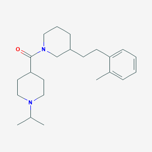 molecular formula C23H36N2O B6064383 [3-[2-(2-Methylphenyl)ethyl]piperidin-1-yl]-(1-propan-2-ylpiperidin-4-yl)methanone 