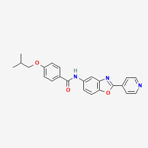 molecular formula C23H21N3O3 B6064394 4-Isobutoxy-N-(2-(pyridin-4-yl)benzo[d]oxazol-5-yl)benzamide CAS No. 6008-38-4