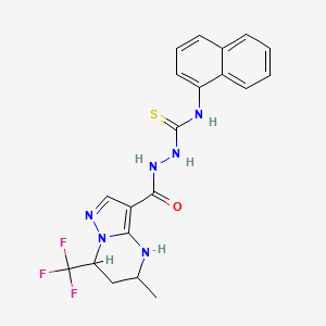 2-{[5-methyl-7-(trifluoromethyl)-4,5,6,7-tetrahydropyrazolo[1,5-a]pyrimidin-3-yl]carbonyl}-N-1-naphthylhydrazinecarbothioamide