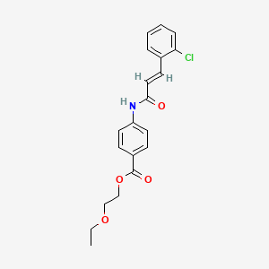 molecular formula C20H20ClNO4 B6064429 2-ethoxyethyl 4-{[3-(2-chlorophenyl)acryloyl]amino}benzoate 