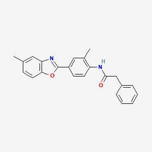 N-[2-methyl-4-(5-methyl-1,3-benzoxazol-2-yl)phenyl]-2-phenylacetamide