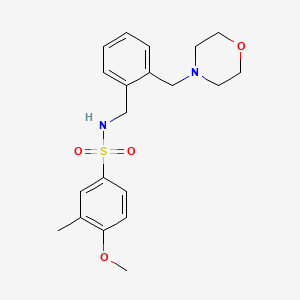 molecular formula C20H26N2O4S B6064465 4-METHOXY-3-METHYL-N-({2-[(MORPHOLIN-4-YL)METHYL]PHENYL}METHYL)BENZENE-1-SULFONAMIDE 