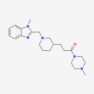 3-[1-[(1-Methylbenzimidazol-2-yl)methyl]piperidin-3-yl]-1-(4-methylpiperazin-1-yl)propan-1-one