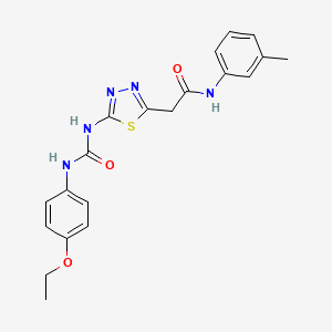 2-[5-({[(4-ethoxyphenyl)amino]carbonyl}amino)-1,3,4-thiadiazol-2-yl]-N-(3-methylphenyl)acetamide