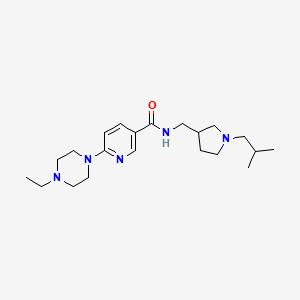 6-(4-ethyl-1-piperazinyl)-N-[(1-isobutyl-3-pyrrolidinyl)methyl]nicotinamide