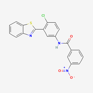 molecular formula C20H12ClN3O3S B6064553 N-[3-(1,3-benzothiazol-2-yl)-4-chlorophenyl]-3-nitrobenzamide 