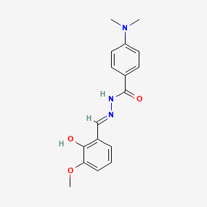 molecular formula C17H19N3O3 B6064554 4-(dimethylamino)-N'-(2-hydroxy-3-methoxybenzylidene)benzohydrazide 