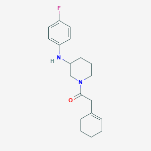 molecular formula C19H25FN2O B6064571 1-(1-cyclohexen-1-ylacetyl)-N-(4-fluorophenyl)-3-piperidinamine 