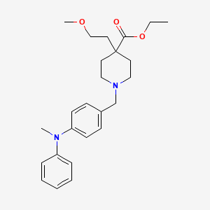 ethyl 4-(2-methoxyethyl)-1-{4-[methyl(phenyl)amino]benzyl}-4-piperidinecarboxylate