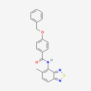 4-(benzyloxy)-N-(5-methyl-2,1,3-benzothiadiazol-4-yl)benzamide