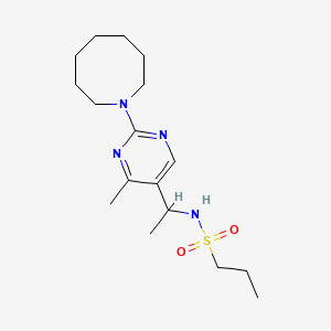 N-{1-[2-(1-azocanyl)-4-methyl-5-pyrimidinyl]ethyl}-1-propanesulfonamide