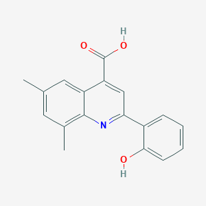 molecular formula C18H15NO3 B6064616 2-(2-Hydroxyphenyl)-6,8-dimethylquinoline-4-carboxylic acid CAS No. 587850-78-0