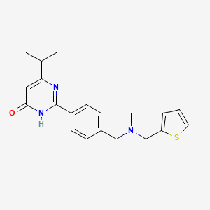 6-isopropyl-2-[4-({methyl[1-(2-thienyl)ethyl]amino}methyl)phenyl]-4(3H)-pyrimidinone