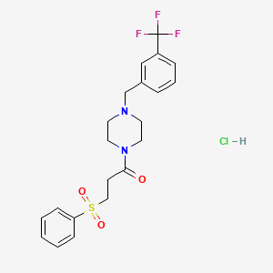 1-[3-(phenylsulfonyl)propanoyl]-4-[3-(trifluoromethyl)benzyl]piperazine