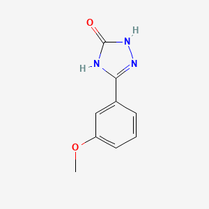 molecular formula C9H9N3O2 B6064625 3-(3-methoxyphenyl)-1,4-dihydro-1,2,4-triazol-5-one 