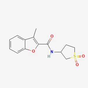 N-(1,1-dioxidotetrahydro-3-thienyl)-3-methyl-1-benzofuran-2-carboxamide