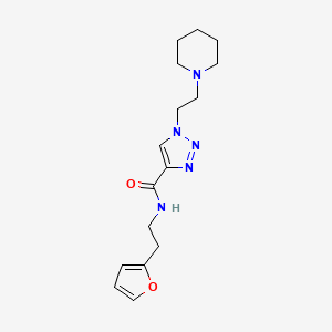 N-[2-(furan-2-yl)ethyl]-1-(2-piperidin-1-ylethyl)triazole-4-carboxamide