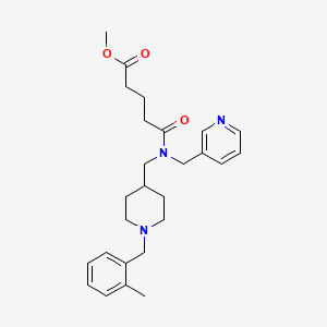 molecular formula C26H35N3O3 B6064663 methyl 5-[{[1-(2-methylbenzyl)-4-piperidinyl]methyl}(3-pyridinylmethyl)amino]-5-oxopentanoate 