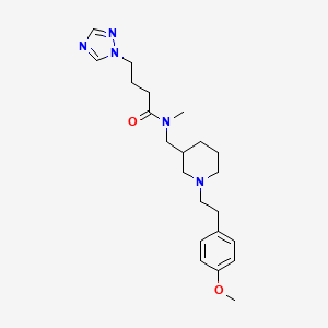 N-({1-[2-(4-methoxyphenyl)ethyl]-3-piperidinyl}methyl)-N-methyl-4-(1H-1,2,4-triazol-1-yl)butanamide