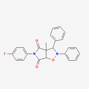 5-(4-fluorophenyl)-3a-methyl-2,3-diphenyldihydro-2H-pyrrolo[3,4-d]isoxazole-4,6(3H,5H)-dione