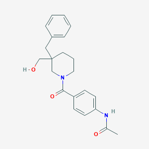 molecular formula C22H26N2O3 B6064710 N-(4-{[3-benzyl-3-(hydroxymethyl)-1-piperidinyl]carbonyl}phenyl)acetamide 