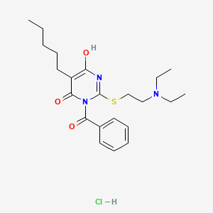 3-benzoyl-2-{[2-(diethylamino)ethyl]thio}-6-hydroxy-5-pentyl-4(3H)-pyrimidinone hydrochloride