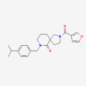 2-(Furan-3-carbonyl)-7-[(4-propan-2-ylphenyl)methyl]-2,7-diazaspiro[4.5]decan-6-one