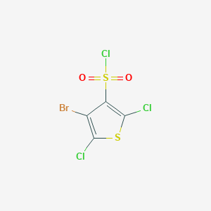 molecular formula C4BrCl3O2S2 B060648 4-Bromo-2,5-dichlorothiophene-3-sulfonyl chloride CAS No. 166964-36-9