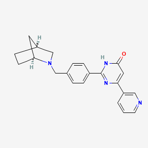 2-[4-[[(1S,4S)-2-azabicyclo[2.2.1]heptan-2-yl]methyl]phenyl]-4-pyridin-3-yl-1H-pyrimidin-6-one