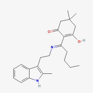 5,5-dimethyl-2-(1-{[2-(2-methyl-1H-indol-3-yl)ethyl]amino}pentylidene)cyclohexane-1,3-dione