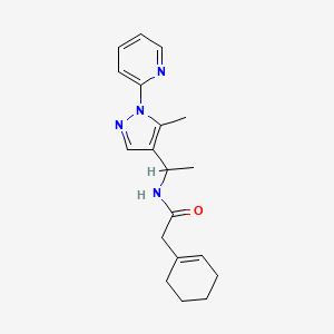 2-(1-cyclohexen-1-yl)-N-{1-[5-methyl-1-(2-pyridinyl)-1H-pyrazol-4-yl]ethyl}acetamide