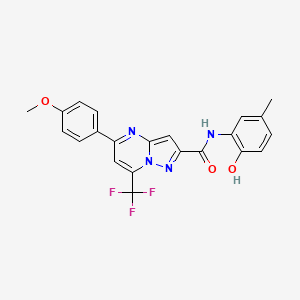 N-(2-hydroxy-5-methylphenyl)-5-(4-methoxyphenyl)-7-(trifluoromethyl)pyrazolo[1,5-a]pyrimidine-2-carboxamide